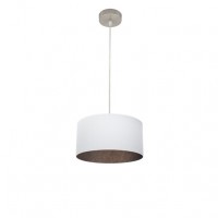 Distribuidor - Lâmpadas Diversas | Colgantes Moderno | COLGANTE TATIANA 1XE27 NIQUEL/BLANCO-OXIDO REGX30X30 CM Ref: 189193017